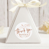 Pompoen Terracotta Boheemse Aardse Baby shower Ronde Sticker