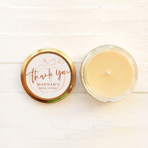 Pompoen Terracotta Boheemse Aardse Baby shower Ronde Sticker