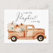 Pompoen Terracotta Truck Baby shower Uitnodiging Briefkaart (Voorkant)