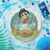 pompoen Thanksgiving Art Rustic Autumn Papieren Bordje (Feest)