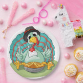 pompoen Thanksgiving Art Rustic Autumn Papieren Bordje (Feest)