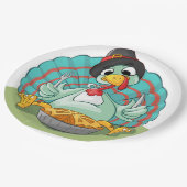 pompoen Thanksgiving Art Rustic Autumn Papieren Bordje (Gekanteld)