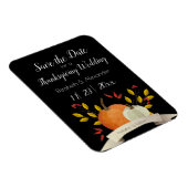 Pompoen/Thanksgiving bruiloft /Save the Date/Blk Magneet (Rechterzijde)