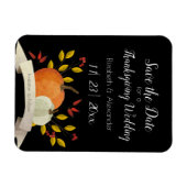 Pompoen/Thanksgiving bruiloft /Save the Date/Blk Magneet (Horizontaal)
