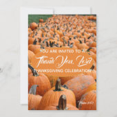 Pompoen Thanksgiving DANK U HERE Celebration Kaart (Voorkant)