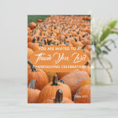 Pompoen Thanksgiving DANK U HERE Celebration Kaart (Staand voorkant)