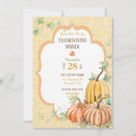 Pompoen Thanksgiving-diner Butternut Salie Kaart