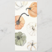 Pompoen Thanksgiving Diner Menu (Achterkant)