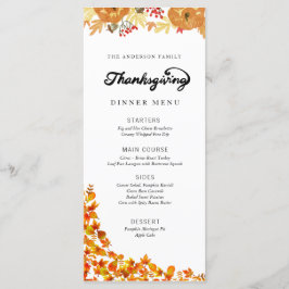 Pompoen Thanksgiving Diner Menu