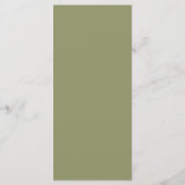 Pompoen Thanksgiving-diner Menu kaart met groen (Achterkant)