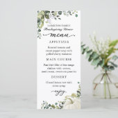 Pompoen Thanksgiving-diner Menu kaart met groen (Staand voorkant)
