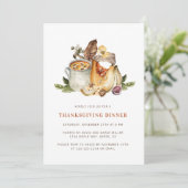 Pompoen Thanksgiving-dineruitnodiging Kaart (Staand voorkant)