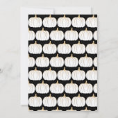 Pompoen Thanksgiving Friendsgiving Zwart Wit Kaart (Achterkant)