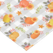 Pompoen Thanksgiving Gingham Grey Tafelkleed (Gekanteld)