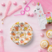 Pompoen Thanksgiving Gingham Peach Papieren Kommen (Feest)