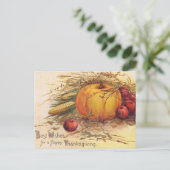 pompoen Thanksgiving Groet Briefkaart (Staand voorkant)