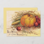 pompoen Thanksgiving Groet Briefkaart (Voorkant / Achterkant)
