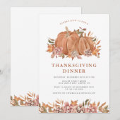 Pompoen Thanksgiving Kaart (Voorkant / Achterkant)