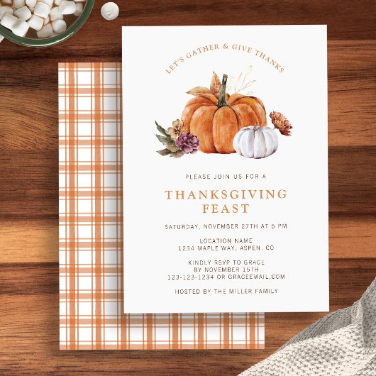 Pompoen Thanksgiving Kaart