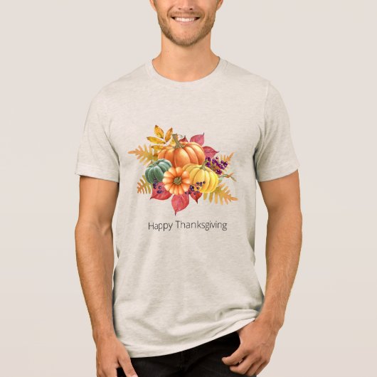 Pompoen Thanksgiving Mannen T-Shirt (Voorkant)