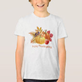 Pompoen Thanksgiving Meisjes T-shirt (Voorkant)