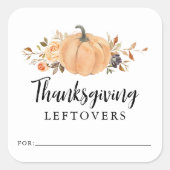 Pompoen Thanksgiving restjes Stickers (Voorkant)