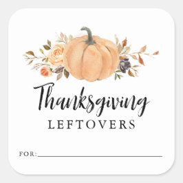 Pompoen Thanksgiving restjes Stickers