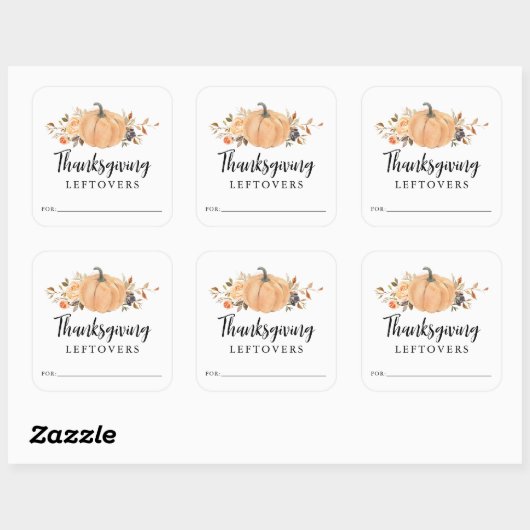 Pompoen Thanksgiving restjes Stickers (Vel)