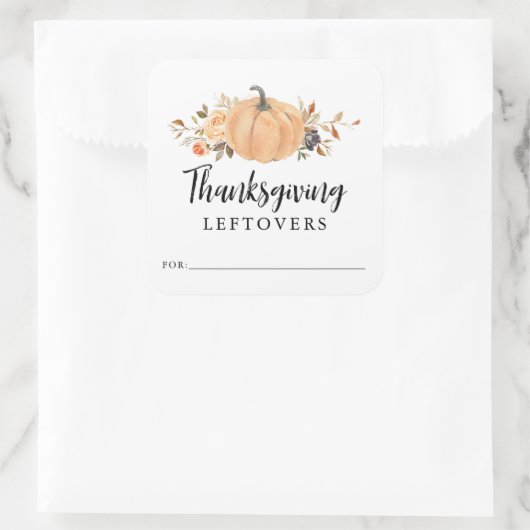 Pompoen Thanksgiving restjes Stickers (Tas)