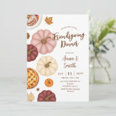 Pompoen Thanksgiving Uitnodiging (Staand voorkant)