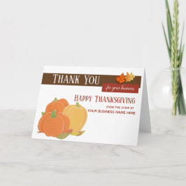 Pompoen Thanksgiving Zakelijke Wenskaarten Kaart