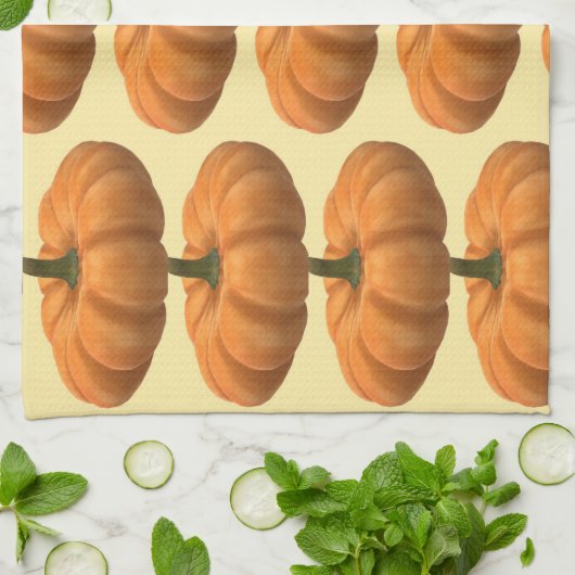 pompoen theedoek (Gevouwen)