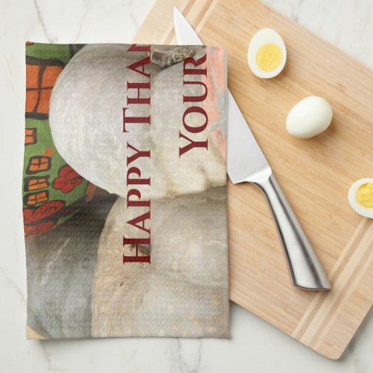 pompoen theedoek (Quarter Fold)