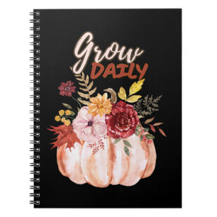 Pompoen-thema- Grow Daily Quote Halloween Seizoen Notitieboek