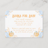 Pompoen Toile Crest Elegant Boy Baby shower Informatiekaartje (Voorkant)