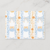 Pompoen Toile Crest Elegant Boy Baby shower Informatiekaartje (Achterkant)