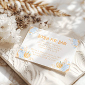 Pompoen Toile Crest Elegant Boy Baby shower Informatiekaartje