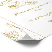 Pompoen Toile Floral Neutraal Baby shower Custom Poster (Hoek)