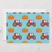 Pompoen Tractoren Verjaardag Foto Jongens Party Kaart (Achterkant)