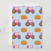 Pompoen Tractoren Verjaardag Oogst Party Meisjes Kaart (Achterkant)