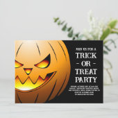 Pompoen Trick or Treat Feest Kaart (Staand voorkant)