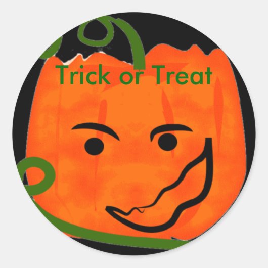 Pompoen, Trick or treat, stickers (Voorkant)