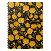 Pompoen Trombone Muzieknoten Notitieboek (Voorkant)