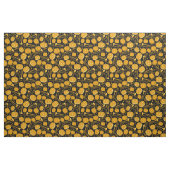 Pompoen Trombone Muzieknoten Stof (Fat Quarter)