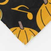 Pompoen Trompet Muzieknoten Fleece Deken (Hoek)