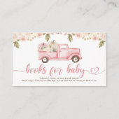 Pompoen Truck Baby shower Boeken voor Baby Informatiekaartje (Voorkant)