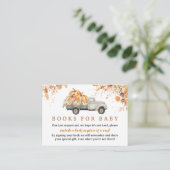 Pompoen Truck Baby shower Herfst Boek voor Baby Informatiekaartje (Staand voorkant)