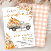 Pompoen Truck Baby shower Herfst Genderneutraal Kaart
