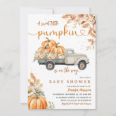 Pompoen Truck Baby shower Herfst Genderneutraal Kaart (Voorkant)