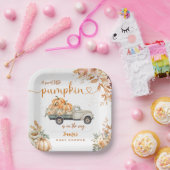 Pompoen Truck Baby shower Herfst Herfst Papieren Bordje (Feest)